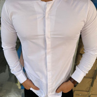 پیراهن یقه گرد سفید خاص