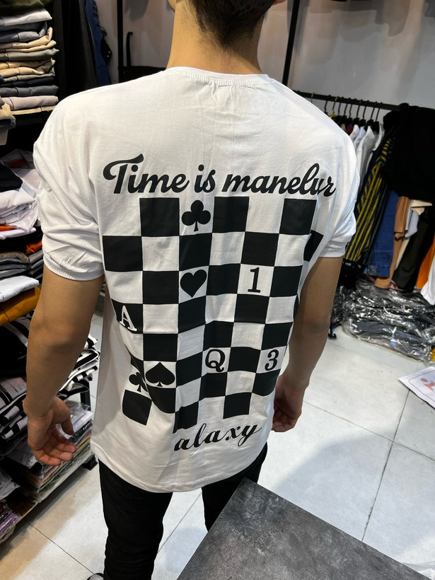 تیشرت جدید پشت‌چاپ شطرنجی (آف تک سایز)3xl