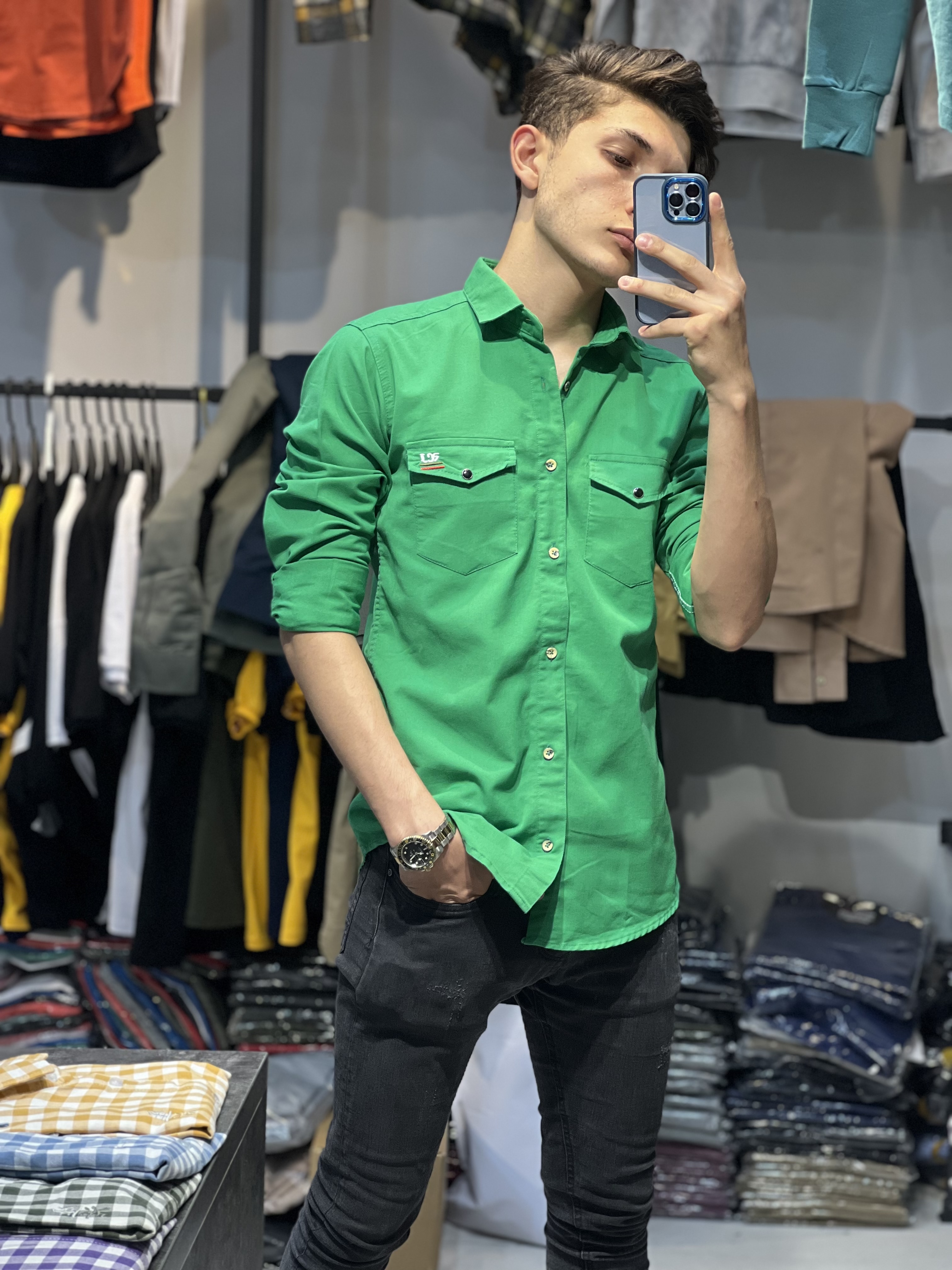 خرید پیراهن سبز