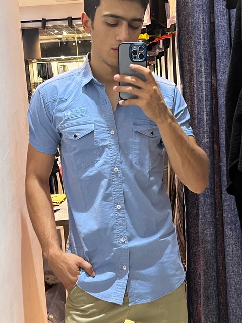 پیراهن جین دوجیب مردانه در رنگ بندی شیک و جدید