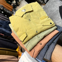 پیراهن جین دوجیب آستین بلند مردانه در رنگ بندی شیک و جدید