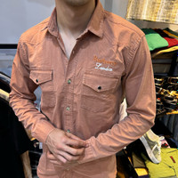 پیراهن جین دوجیب آستین بلند مردانه در رنگ بندی شیک و جدید