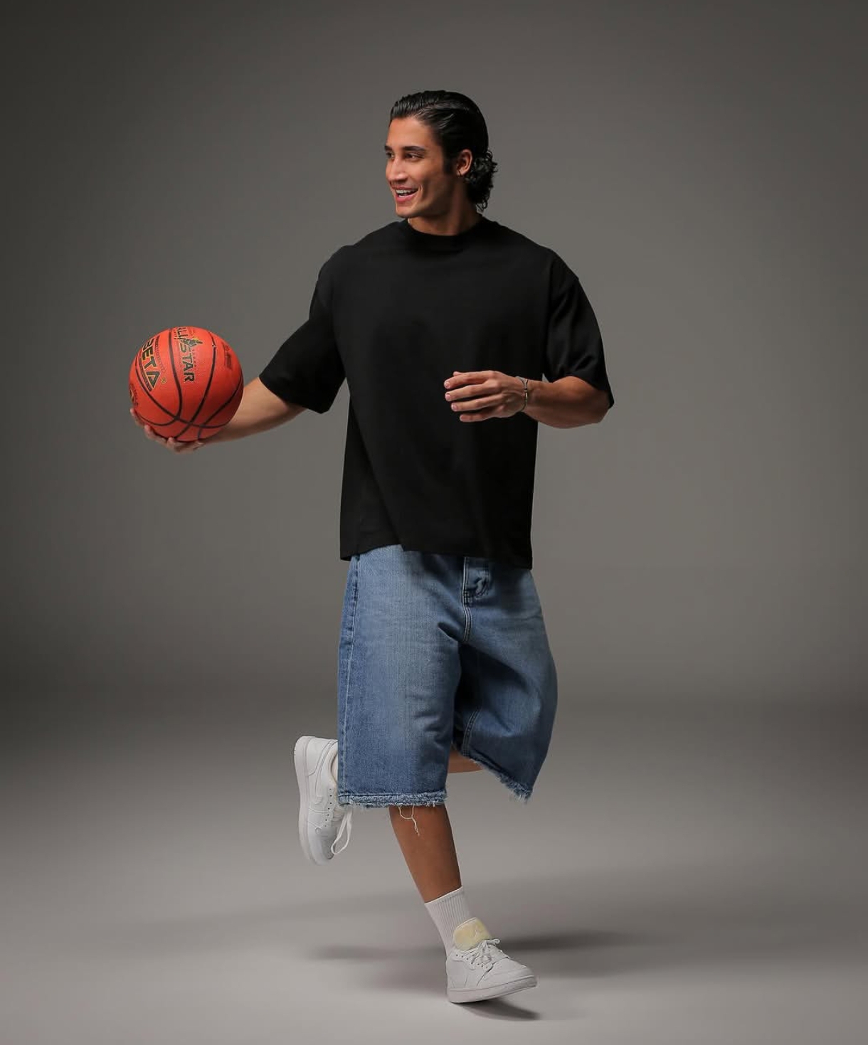 تیشرت لش ساده بیسیک مشکی مردانه پارچه دورس پنبه دو نخ لاکرا دار ۴ فصل