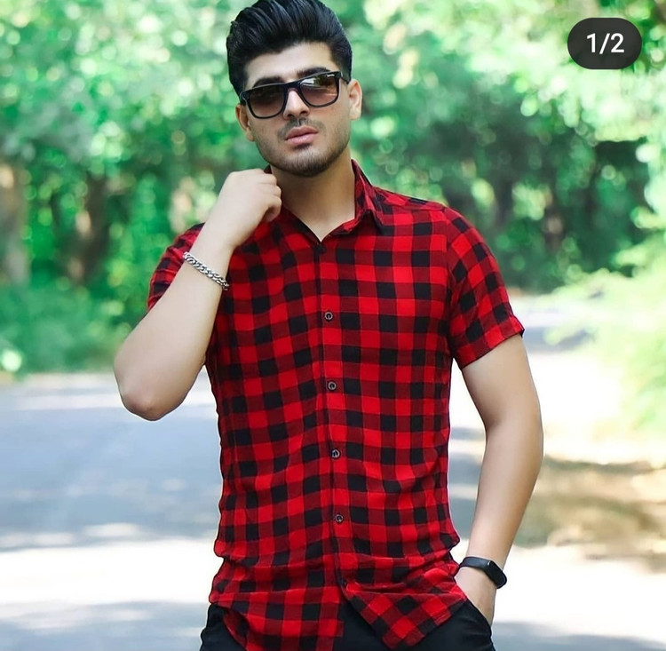 پیراهن چهارخانه قرمز