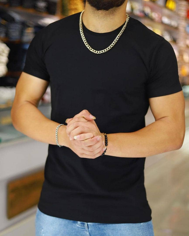 تی شرت ساده رنگ مشکی کد T87546