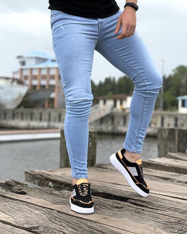 شلوار جین یخی اسکینی مردانه جذاب و شیک-اورجینال دیلم