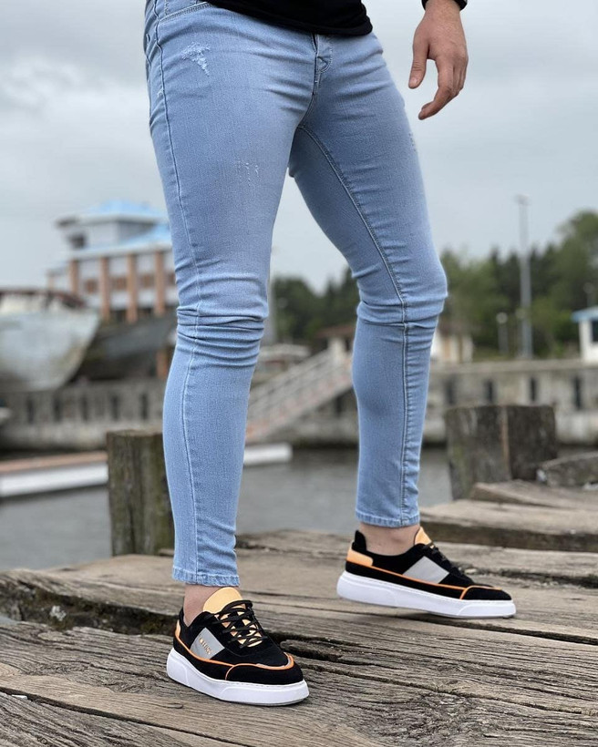 شلوار جین یخی اسکینی مردانه جذاب و شیک