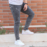 شلوار جین اسکینی زغالی مردانه