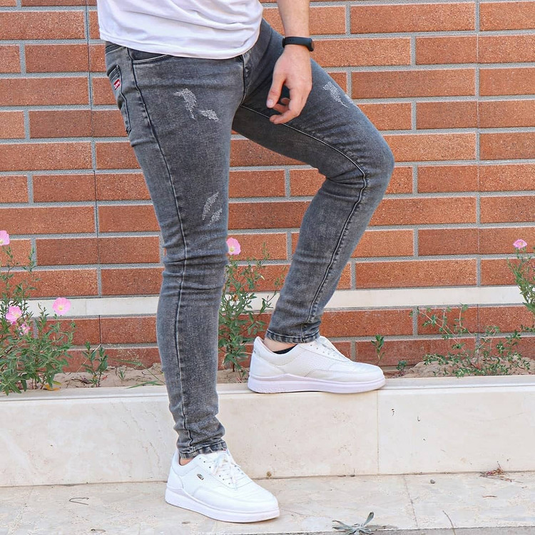 شلوار جین اسکینی زغالی مردانه