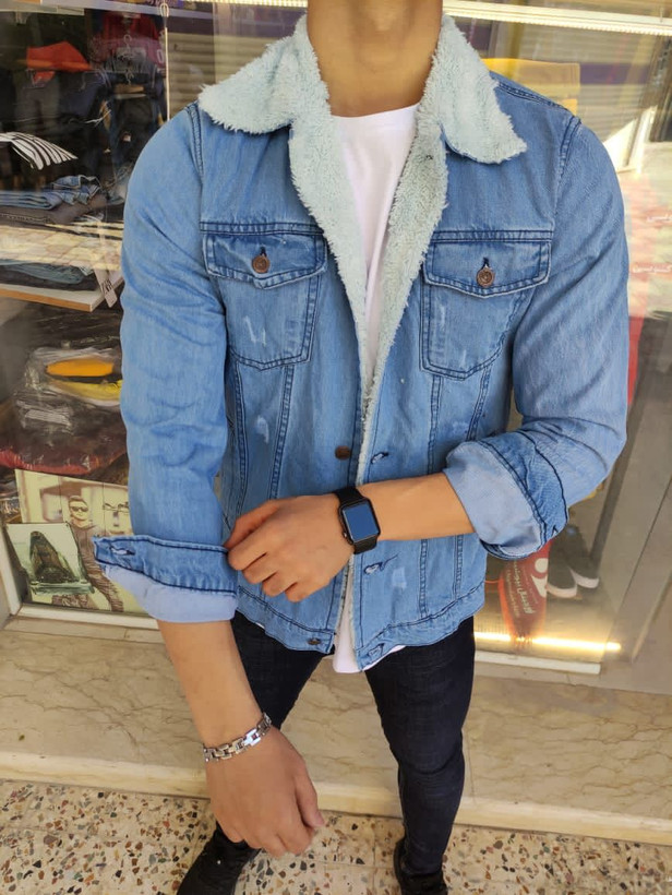 کت جین یخی داخل خز