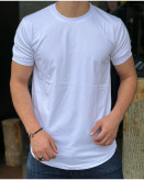 تیشرت سفید ساده مردانه