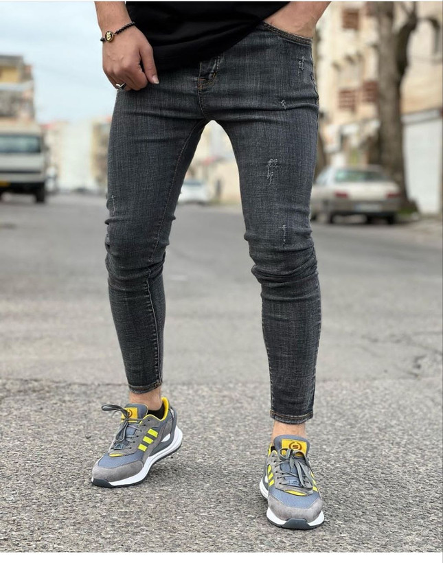 شلوار جین اسکینی آسفالتی زغالی مردانه * خفن و جذاب