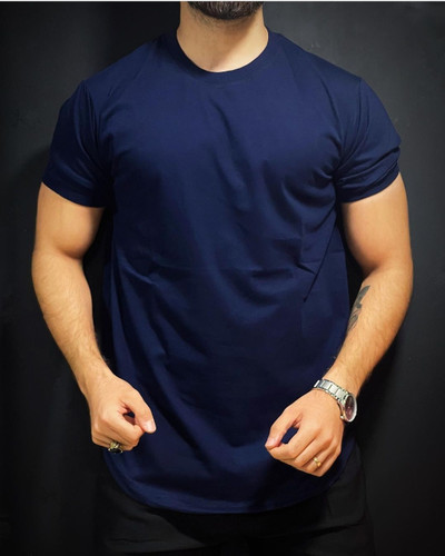 تیشرت ساده سرمه ای