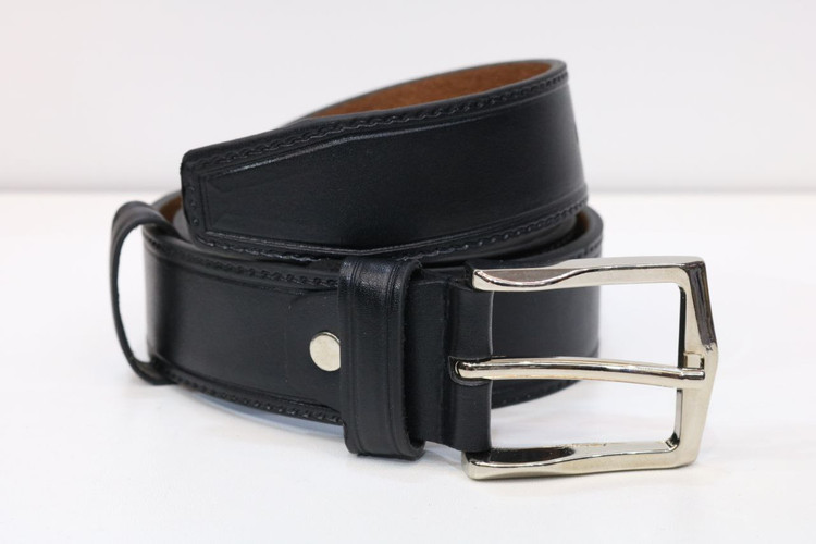 کمربند زبونه دار اسپرت مردانه - مشکی و عسلی