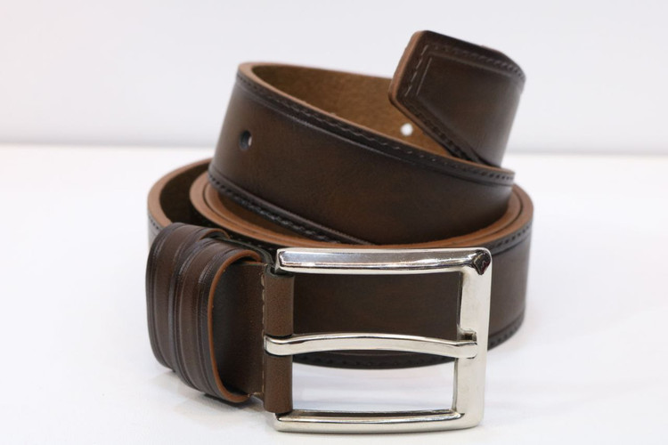 کمربند زبونه دار اسپرت مردانه - مشکی و عسلی