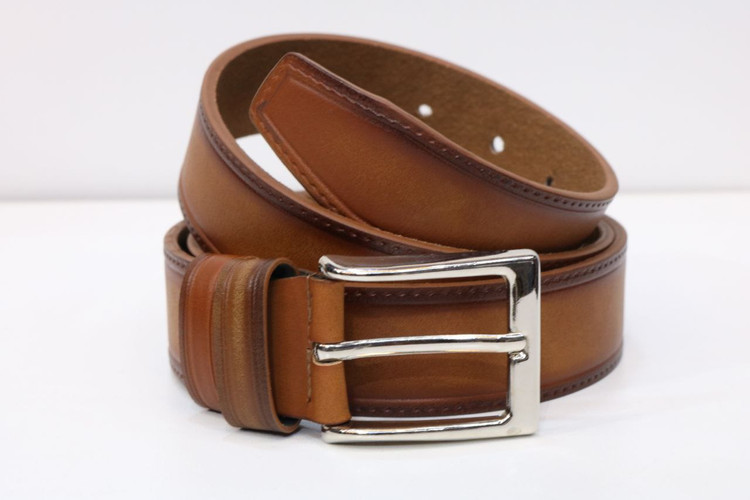 کمربند زبونه دار اسپرت مردانه - مشکی و عسلی