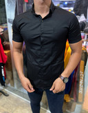 پیراهن مشکی آستین کوتاه مردانه