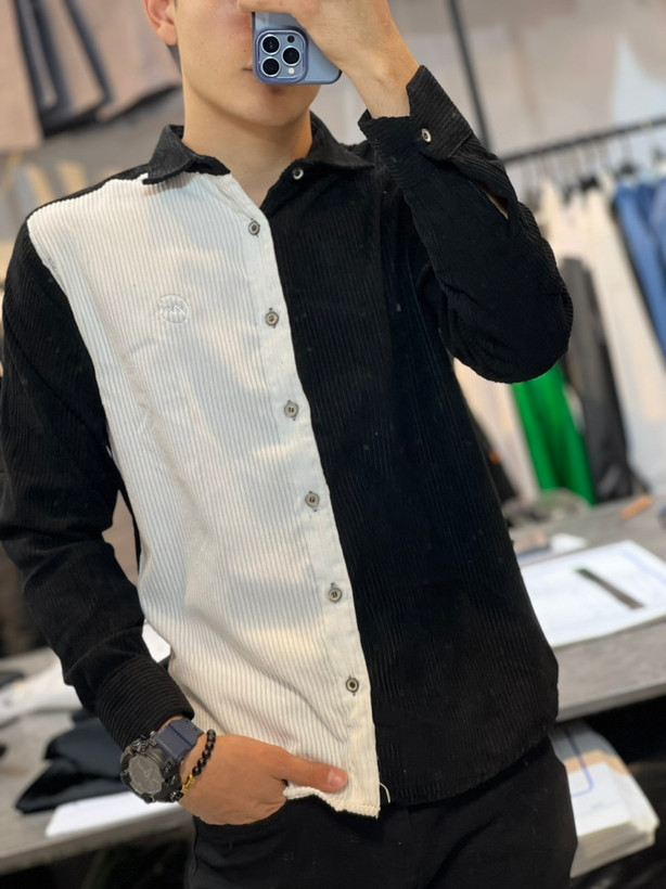 پیراهن مخمل کبریتی ترکیبی خاص