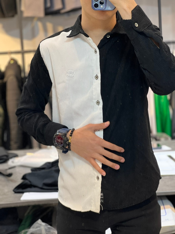 پیراهن مخمل کبریتی ترکیبی خاص