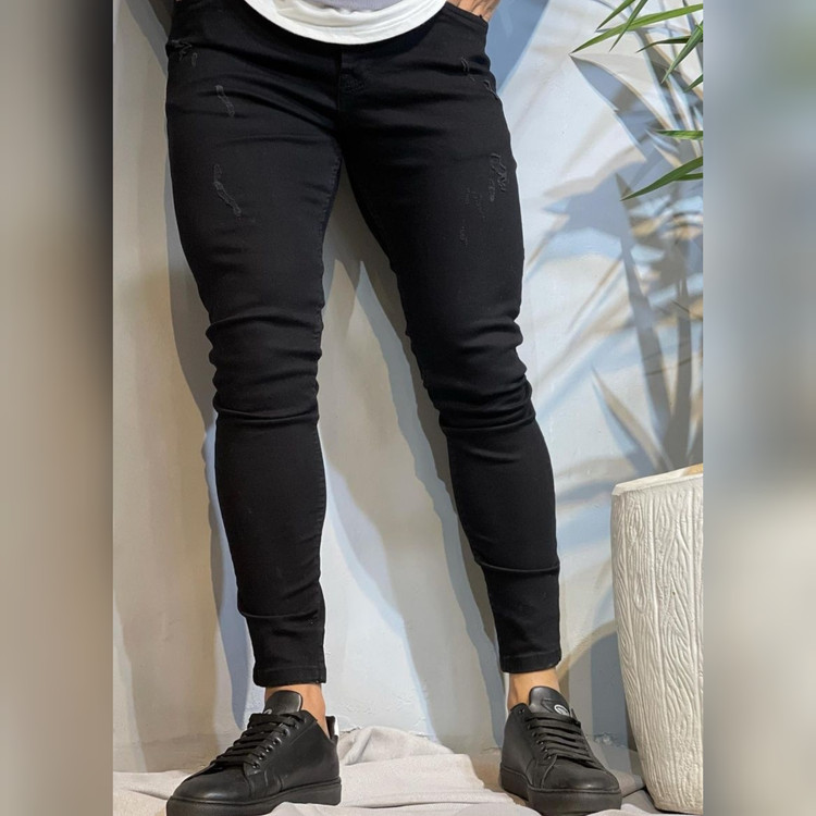 شلوار جین مشکی مردانه