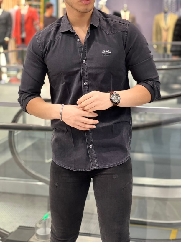 پیراهن جین ذغالی