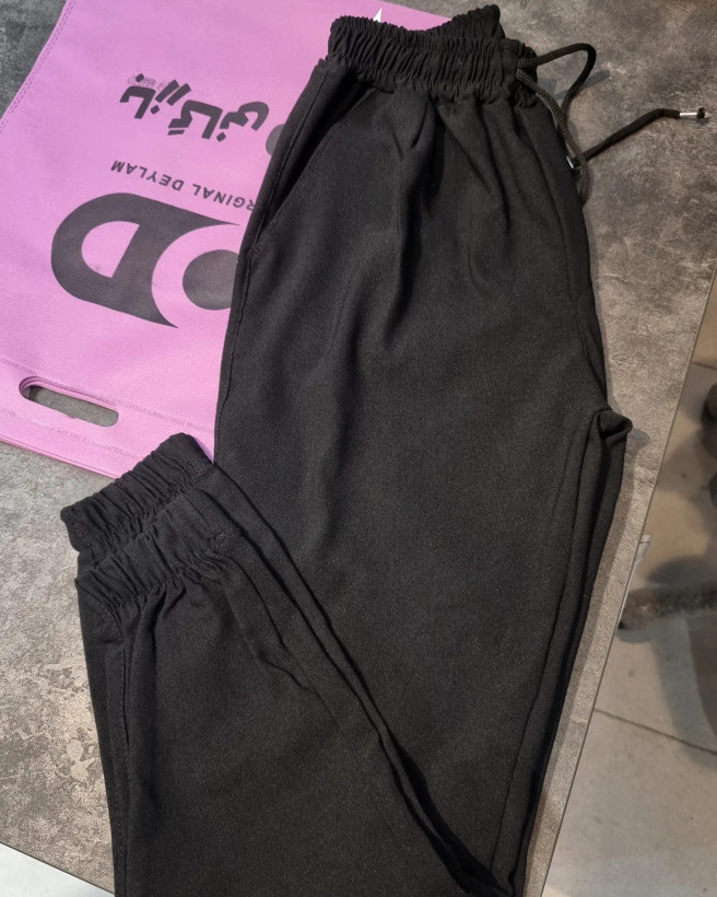 شلوار اسلش مشکی بنگال پنبه کد 66434