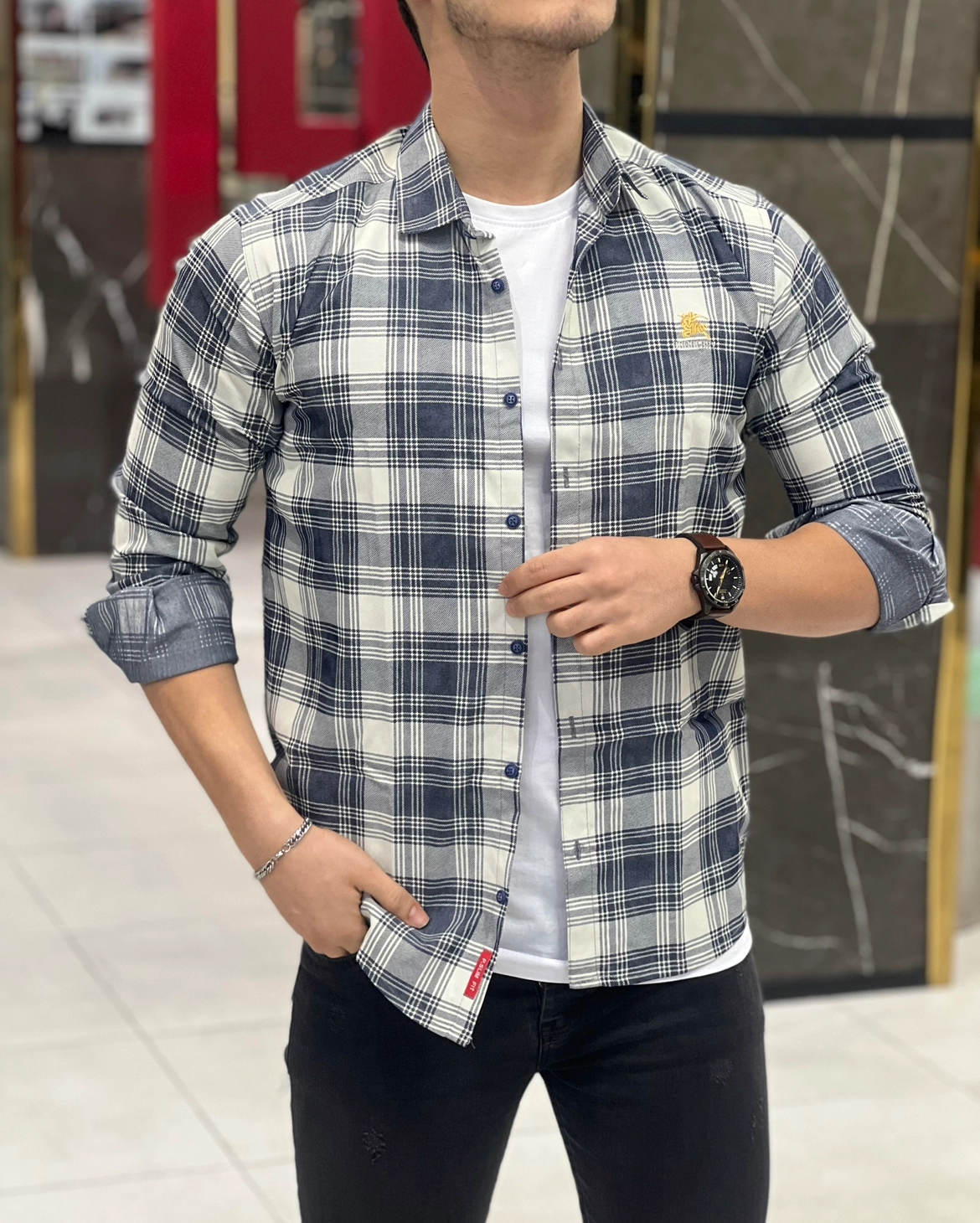 پیراهن جدید پارچه دنیم با کیفیت استثنایی و گارانتی