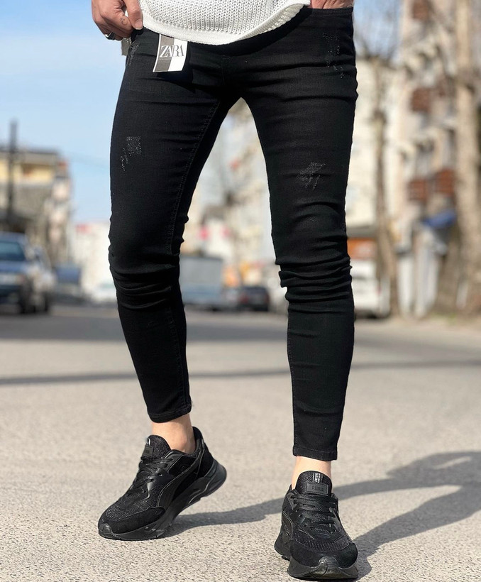 شلوار جین مشکی مردانه