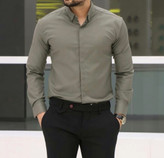 پیراهن سبز زیتونی مردانه