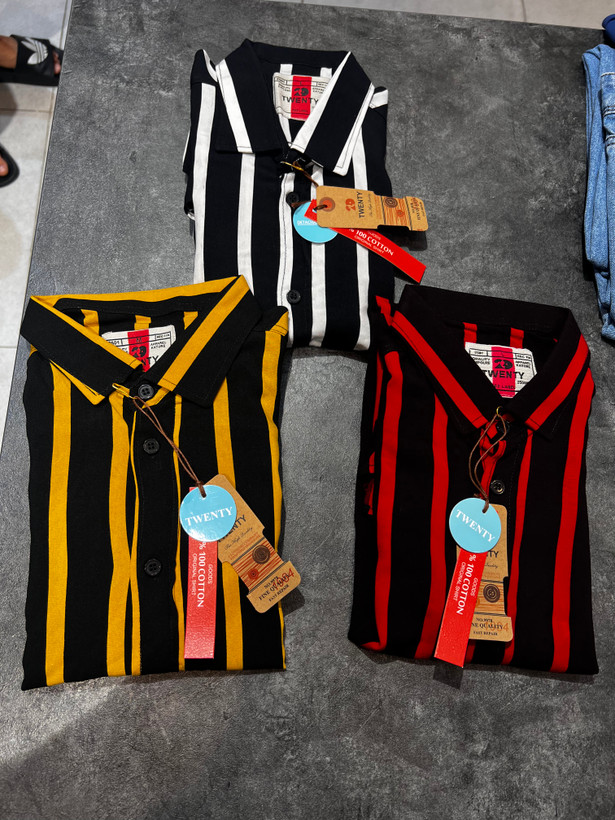 پیراهن راه راه هاوایی بسیار خنک و لطیف پارچه هندی