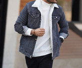 کت جین ذغالی تمام خز فول کش برترین کیفیت