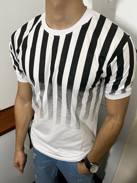 تیشرت راه راه سفید