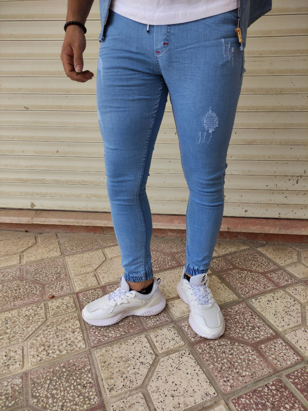 اسلش جین آبی یخی سنگشور بهترین کیفیت