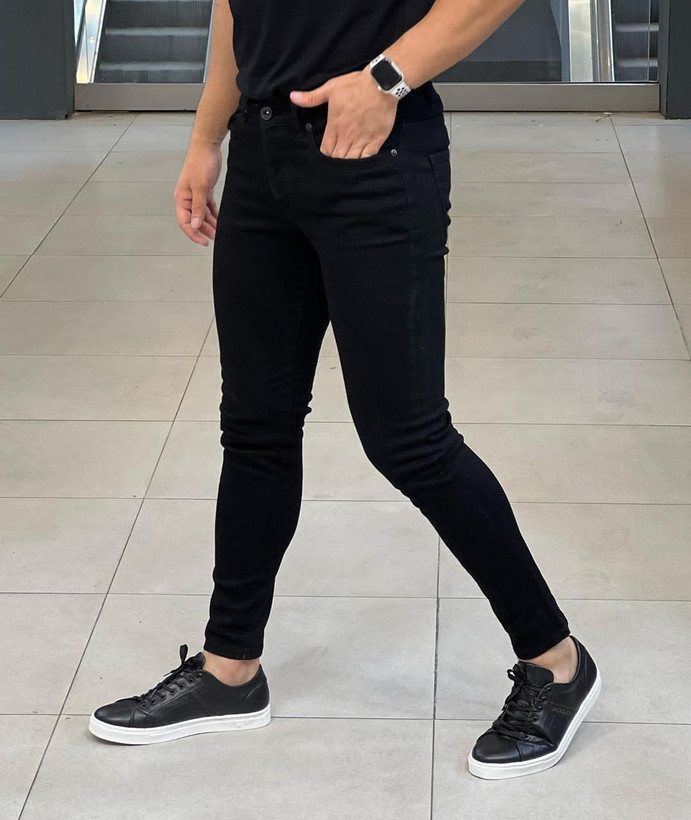 شلوار جین مشکی مردانه اسکینی