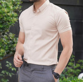 پیراهن آستین کوتاه کرم