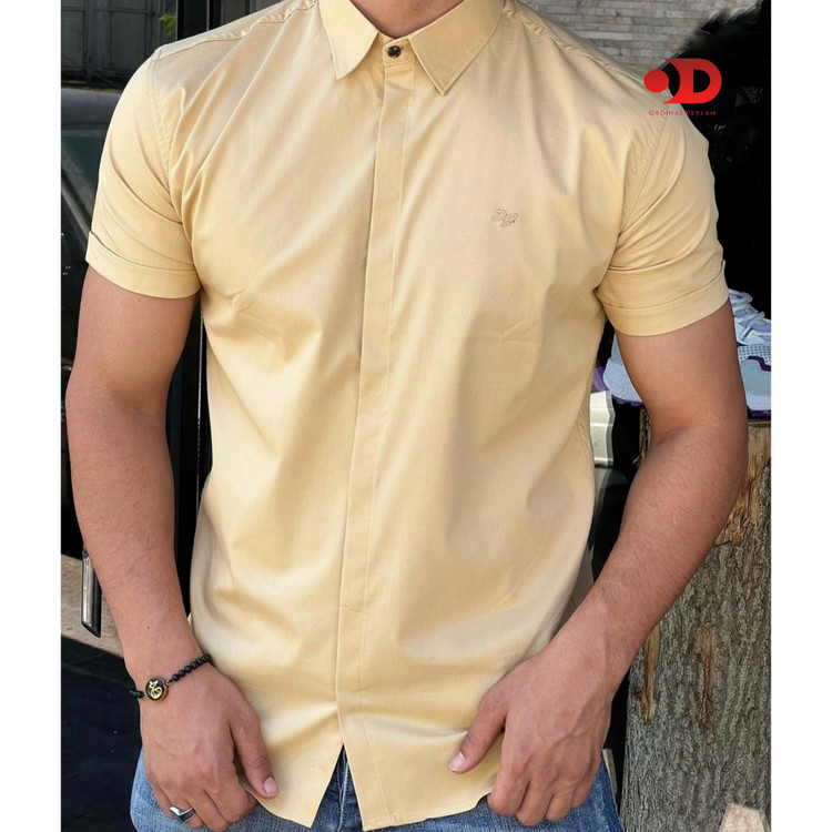 پیراهن آستین کوتاه کرم