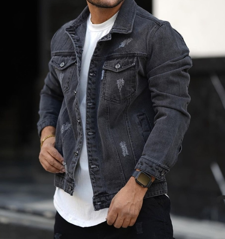 کت لی زغالی مردانه