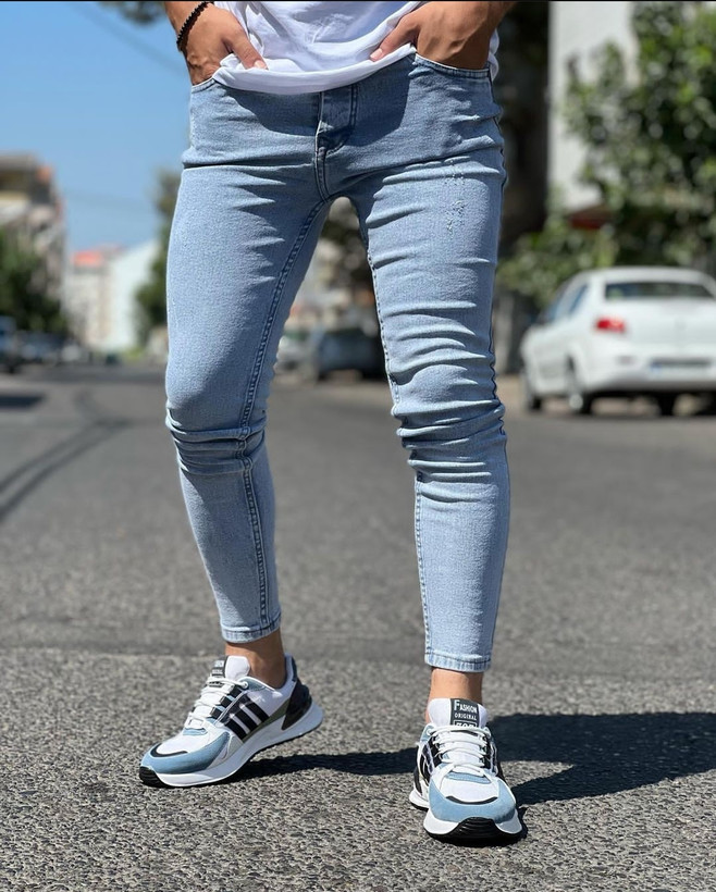 شلوار جین برفی فول کش