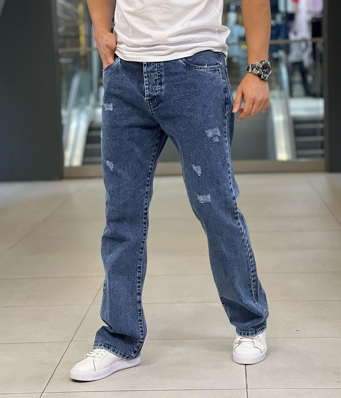 شلوار بگ مردانه آبی