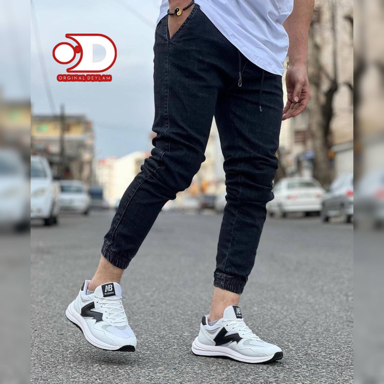 شلوار اسلش جین رنگ خاص تم سبز