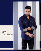 پیراهن مردانه پارچه فوتر ضخیم در رنگ بندی جدید