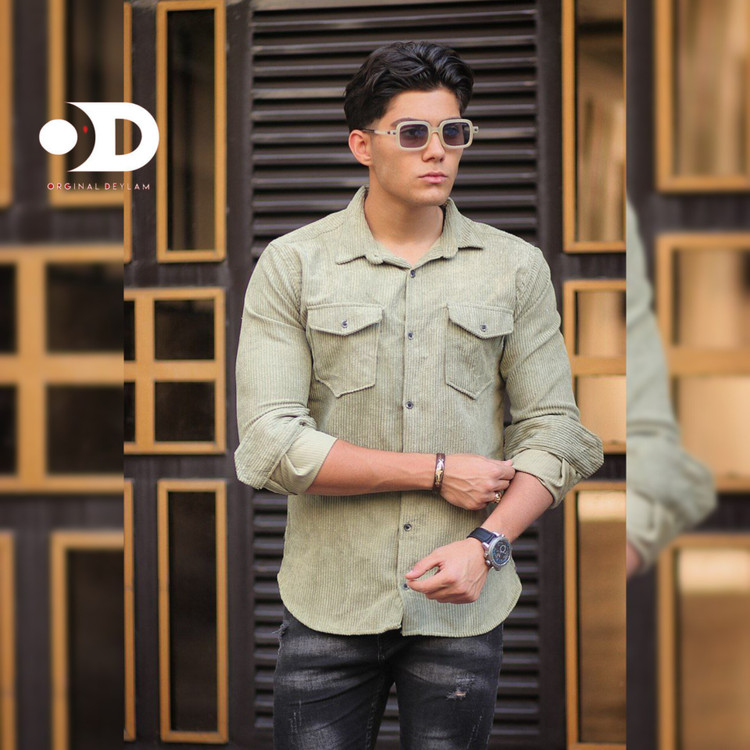 پیراهن کبریتی سبز پسته ای کد۸۵