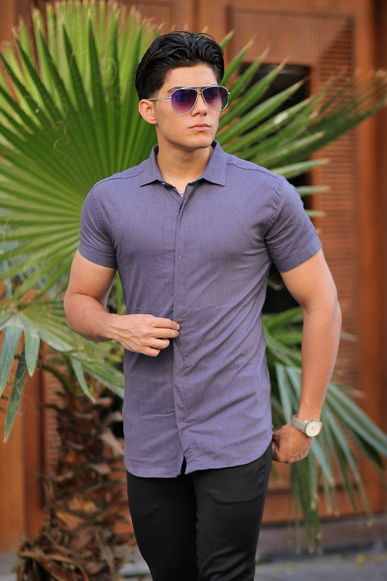 پیراهن آستین کوتاه نوک مدادی