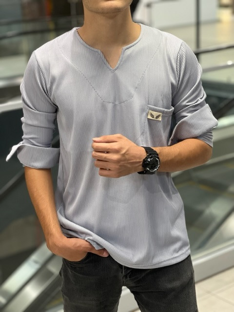 بلوز یقه کوبایی پارچه کبریتی فول کش قواره دار لش|سه رنگ