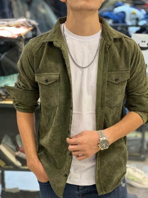 پیراهن کبریتی رنگ سبز سدری جذاب