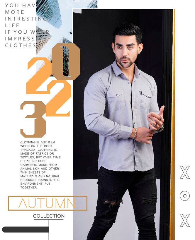 پیراهن دوجیب کتان کوتینگ سنگشور در رنگ بندی خفن