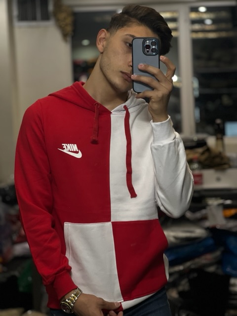 Hoodie design Nike red white new and super cute