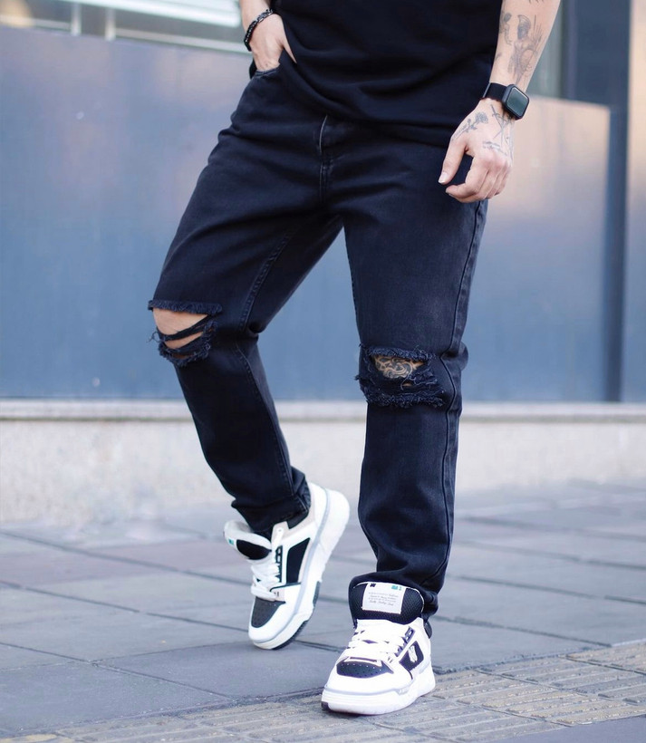 Charcoal Knee Trousers with the best quality and price