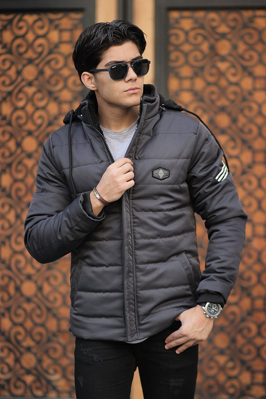 کاپشن مردانه طوسی