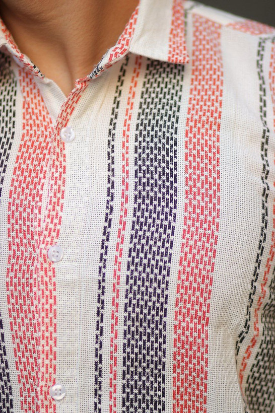 پیراهن کنفی آستین کوتاه مردانه درجه یک آستین کش